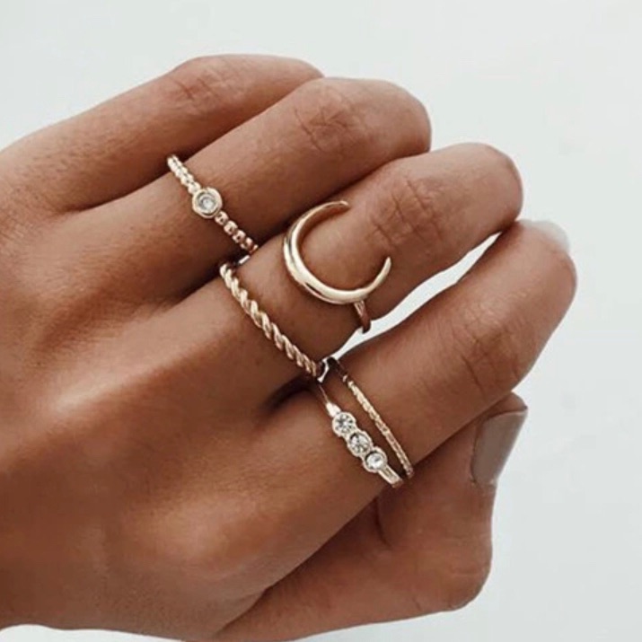Five Piece Boho Ring Set